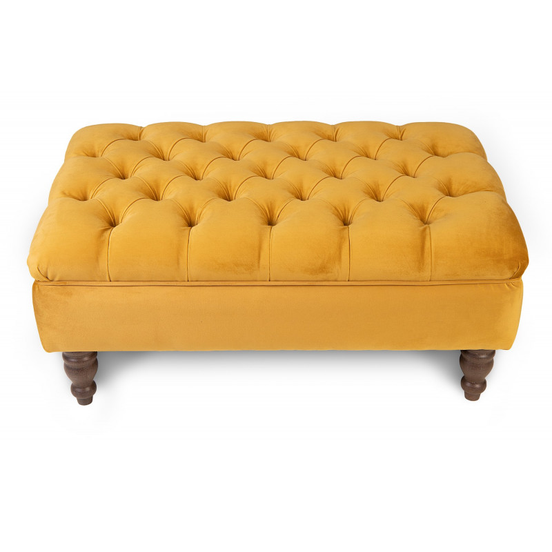 Yellow on sale chesterfield footstool